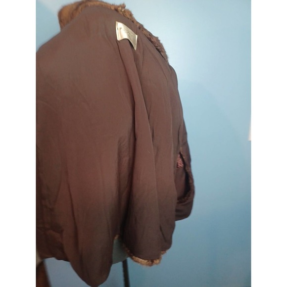 IR Fox New York Striped Fur Wrap Cape Women One Size Brown 1950 - Picture 6 of 15